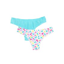 2 Pairs No Boundaries Freecut Tanga Panties Butterflies Blue Size 2XL (1... - $4.89