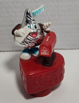 Hershey's Silver Kiss Holding Letter by Mailbox on Red Heart Valentine's... - $7.91