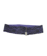 Blue Black Abstract Pattern Elastic Belt 3x28 inches - £7.77 GBP