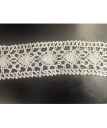 5 Yards  White Cotton Crochet  Lace Machine Cluny trim 2” - $183.84 MXN