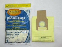 Package of 10 Replacement Kenmore Micro Bags Upright Model 5068, - $12.75