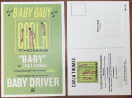 Lot of 2 Carla Thomas &quot;B-A-B-Y&quot; Promo soft Postcards 2017 - £3.15 GBP