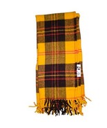 vintage 60&#39;s harvest gold plaid tartan Faribo Pak a Robe fringed throw B... - €24,75 EUR