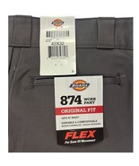 Dickies 874 Work Pants Original Fit FLEX Durable Gray 42x32 - $38.19 CAD