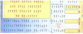 Vintage Steve Miller Band Ticket Stub June 25 1990 Saratoga Springs New York - £19.46 GBP