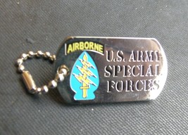 US Army Special Forces Mini Dog Tag Lapel Pin Badge 1.25 x 1/2 inch - £4.29 GBP