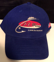 FLW Outdoors baseball hat blue adjustable back &quot;Look for the Hook&quot; - £8.84 GBP