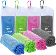 Sukeen [4 Pack Cooling Towels (40&quot;X12&quot;), Ice Towels, Soft Breathable Chilly - £31.23 GBP