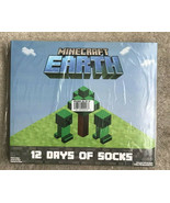 MINECRAFT EARTH 12 DAYS OF SOCKS BOYS/Girls SHOE SIZE 6-8.5 NEW - £29.63 GBP