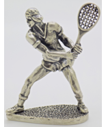 Vintage Italiano Fatto a Mano Originale Argento Tennis Giocatore Statuina - $153.76