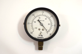 Marsh Instrument Co Vacuum Gauge kPA Steampunk Vtg USA Industrial Decor 3.5&quot; - £15.29 GBP