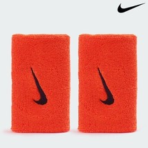Nike Swoosh Wristband Double Wide L Tennis Sports Wrist Band 2pcs Red AC... - $30.51