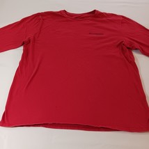 COLUMBIA Grow A Pair Graphic Men's Red Cotton Long Sleeve T-Shirt Size Large image 6
