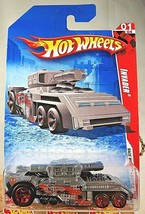 2010 Hot Wheels #197 Race World-Battle 1/4 INVADER Steel-Gray w/Red 5 Spoke Whls - £7.91 GBP