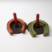 Vintage 1940s Auburn Rubber Co. Horseshoe Toss Game Complete - Bases Stobs Shoes - £18.31 GBP
