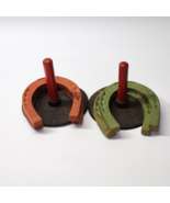 Vintage 1940s Auburn Rubber Co. Horseshoe Toss Game Complete - Bases Sto... - €19,65 EUR