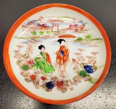 4 Inch Japanese hand painted saucer - Made in Nippon on back - £10.35 GBP