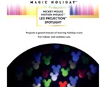 Disney Magic Holiday Mickey Mouse Motion Mosaic LED Projection Spotlight... - $89.00