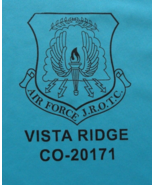 DISCONTINUED USAF U.S. AIR FORCE JROTC VISTA RIDGE CO-20171 T SHIRT BLUE... - $533.98 MXN