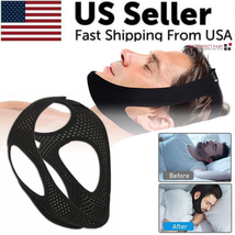 Anti Snoring Chin Strap Sleep Apnea Snore Stop Belt Snoreless Sleep Jaw Solution - £8.66 GBP