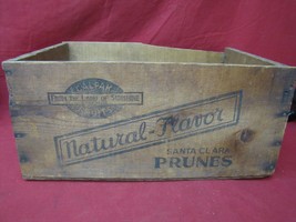 Vintage Primitive Del Monte Prune Fruit Advertising Wood Crate Box - £44.41 GBP