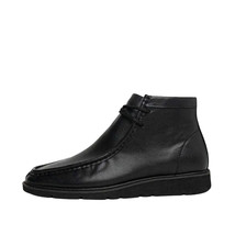 Men's TAYNO Wallabee Chukka Boots Smooth Leather Light Weight Mojave L Black image 4