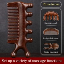 3 in 1 massage comb | handcrafted refined wood | head massage - £9.51 GBP