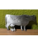 Jonette Jewelry (JJ) Vintage Pewter and Dangling Faux Pearl Dairy Cow Pi... - $455.30 MXN