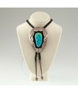 Aaron Chischiligi Navajo Sterling Silver &amp; Turquoise Bolo Tie - £777.71 GBP