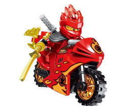 Minifigure Kai Ninjago With Red Motorcycle US Seller - £6.87 GBP