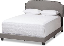 Baxton Studio Suzette Bed, King, Light Grey - £175.05 GBP