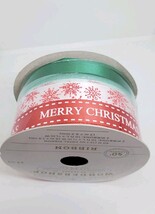 Wondershop  Fabric Ribbon Merry Christmas/Snowflake/Mint/Green 40ft  image 4