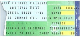 Vintage Grateful Dead Ticket Stumpf August 24 1985 Boreal Mountain California - £42.90 GBP