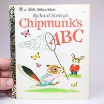 VINTAGE Chipmunk&#39;s ABC A Little Golden Book By Richard Scarrys Hardcover Book - $3.99