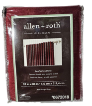 Allen Roth Glenellen Back Tab Lined  One Panel 52x84in 0672018 Red - $21.99