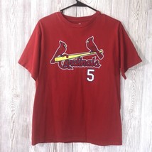 St Louis Cardinals Shirt YOUTH XL Albert Pujols #5 Red MLB Double-Sided Tee - £9.37 GBP