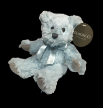Demdaco Pastel Blue Teddy Bear Plush 8&quot; Stuffed Animal Toy NEW NWT 2018 - £12.55 GBP