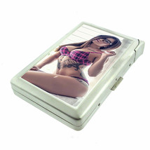 New Jersey Pin Up Girls D4 100&#39;s Size Cigarette Case with Built in Lighter - £16.32 GBP