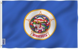 Anley |Fly Breeze| 3x5 Foot Minnesota State Flag, Minnesota MN Flags Polyester - £5.87 GBP