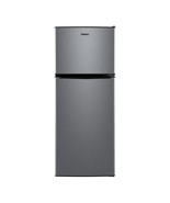 4.6. Cu Ft Two Door Mini Refrigerator with Freezer, Stainless Steel, New... - $357.56 CAD
