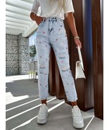 Casual Ripped Star Jeans - £34.39 GBP