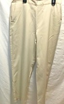 Alfred Dunner Womens Sz 10 Tan Khaki With Red Thread Pants - £11.07 GBP