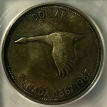 1967 Canadian Silver Dollar $1 Coin, Graded ICG - MS65 (Free Worldwide Shipping) - £170.13 GBP