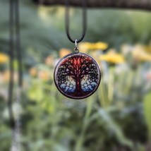 Tree of Life Necklace, Personalized Gift for Her, Handmade Ceramic Pendant Neckl - £51.51 GBP