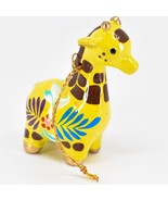 Handcrafted Painted Ceramic Yellow Brown Giraffe Confetti Ornament Made in Peru - $19.79