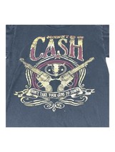 Johnny Cash Don&#39;t take Your Guns To Town Adult Shirt Size S Black Short Sleeve - £7.43 GBP