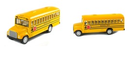 5&quot; School Bus DieCast Model Toy Pull Back Action w/ openable doors - £17.62 GBP