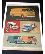 Vintage Chevrolet Vans Color Advertisement - 1960&#39;s Chevrolet Step Vans Ad - $17.81 CAD