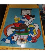 SMURF PUZZLE VTG Rare Home Sweet Home 24 piece Jigsaw 1982 15”x12.5” com... - $12.67