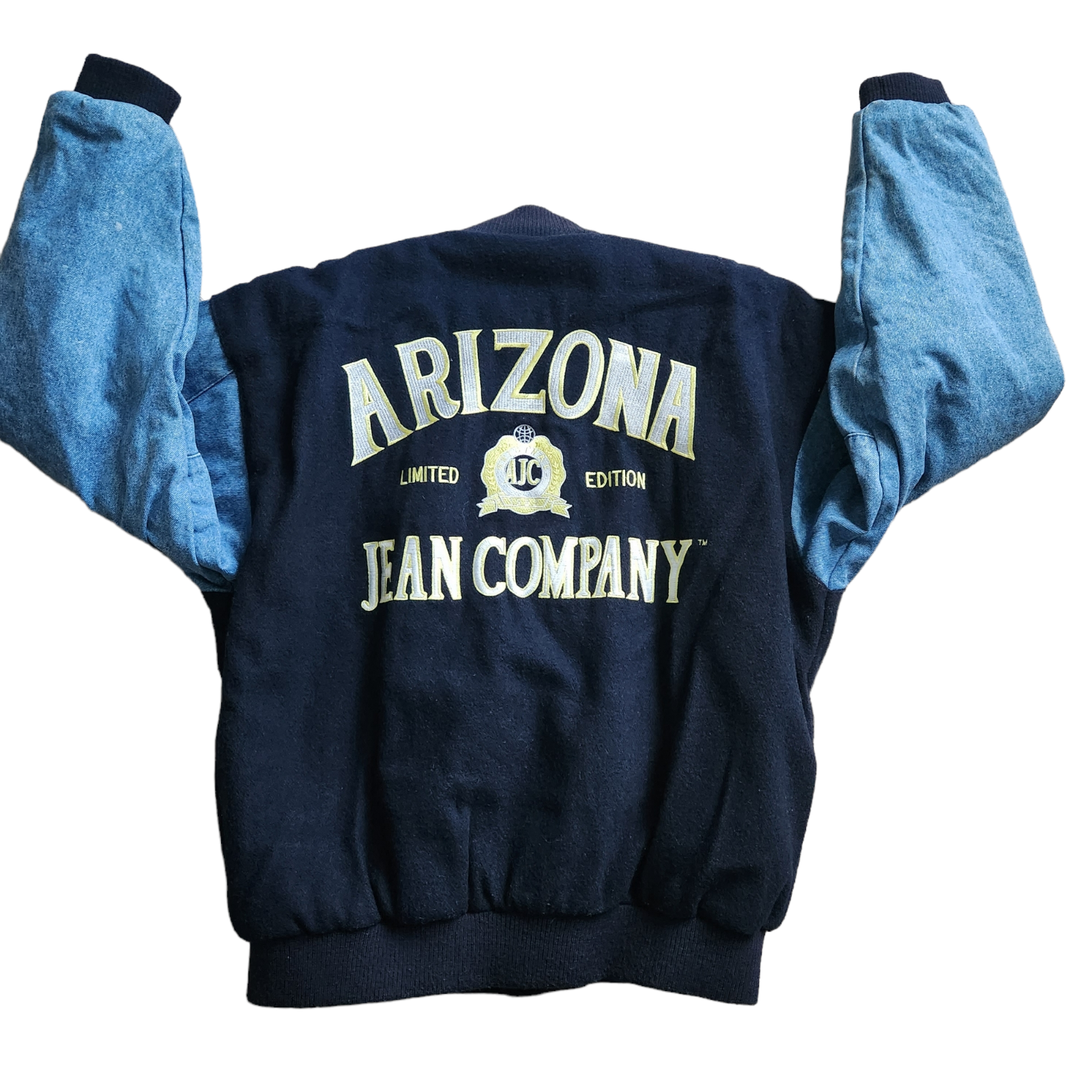 Primary image for Arizona Jean Co. Denim Vintage Limited Ed Varsity Jacket Jean Embroidered Logo